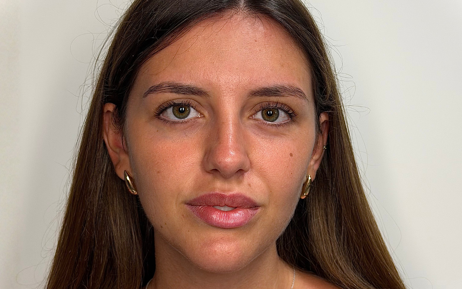 Labbra prima del trattamento di trucco semipermanente